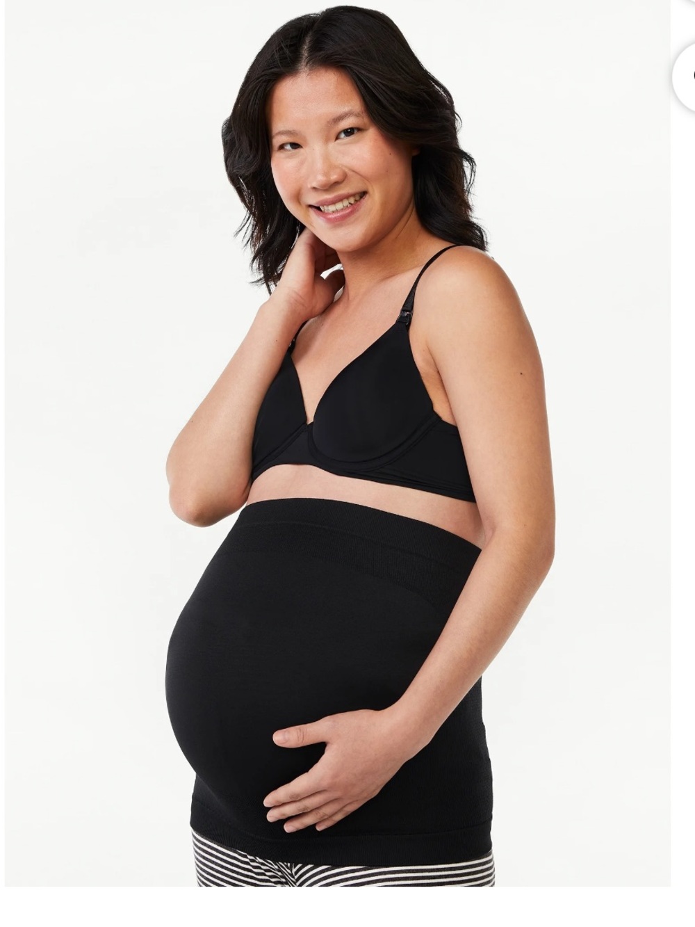 Maternity Support Belly Band - Black NEW seamless support